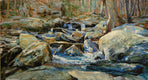 Original art for sale at UGallery.com | Off The Path by Onelio Marrero | $1,025 | oil painting | 15' h x 28' w | thumbnail 1