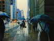 Original art for sale at UGallery.com | Please Share My Umbrella by Onelio Marrero | $1,125 | oil painting | 18' h x 24' w | thumbnail 1