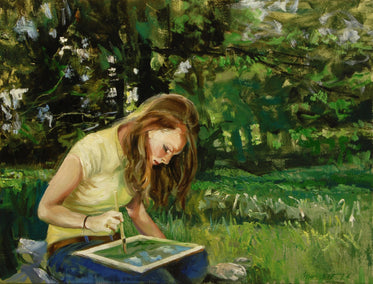oil painting by Onelio Marrero titled Plein Air in the Spring