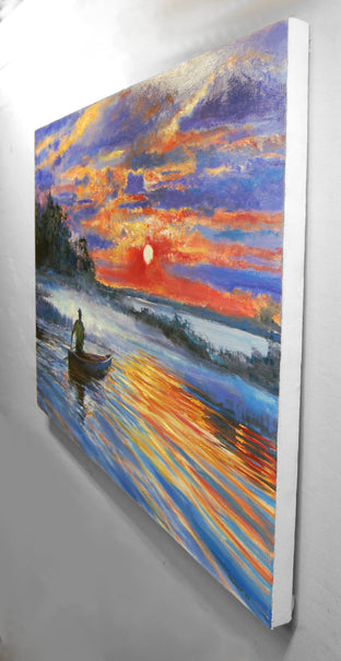 Red Sky At Dawn - Special Commission by Onelio Marrero |  Side View of Artwork 