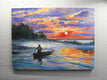 Original art for sale at UGallery.com | Red Sky At Dawn - Special Commission by Onelio Marrero | $2,575 | oil painting | 30' h x 40' w | thumbnail 3