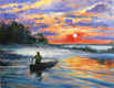 Original art for sale at UGallery.com | Red Sky At Dawn - Special Commission by Onelio Marrero | $2,575 | oil painting | 30' h x 40' w | thumbnail 1