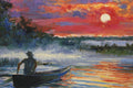 Original art for sale at UGallery.com | Red Sky in the Morning by Onelio Marrero | $1,000 | oil painting | 16' h x 20' w | thumbnail 4