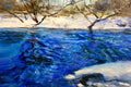 Original art for sale at UGallery.com | Ripples at the Bend by Onelio Marrero | $1,175 | oil painting | 20' h x 24' w | thumbnail 4