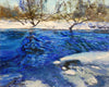 Original art for sale at UGallery.com | Ripples at the Bend by Onelio Marrero | $1,175 | oil painting | 20' h x 24' w | thumbnail 1