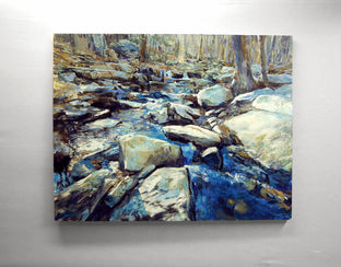 Original art for sale at UGallery.com | Rough Terrain Cool Water by Onelio Marrero | $2,075 | oil painting | 28' h x 36' w | photo 3
