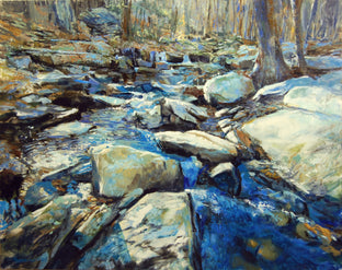 Original art for sale at UGallery.com | Rough Terrain Cool Water by Onelio Marrero | $2,075 | oil painting | 28' h x 36' w | photo 1