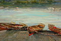 Original art for sale at UGallery.com | Skiffs at Lake Windermere by Onelio Marrero | $750 | oil painting | 11' h x 20' w | thumbnail 4
