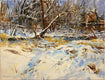 Original art for sale at UGallery.com | Snowy River by Onelio Marrero | $575 | oil painting | 11' h x 14' w | thumbnail 1