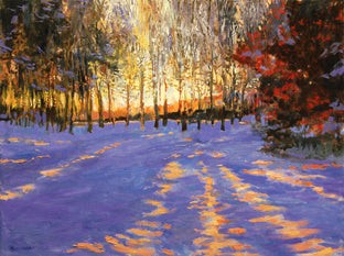 Original art for sale at UGallery.com | Sunset on the River Trail by Onelio Marrero | $900 | oil painting | 14' h x 18' w | photo 1
