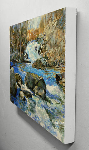 The Falls at Boonton by Onelio Marrero |  Side View of Artwork 