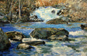 Original art for sale at UGallery.com | The Falls at Boonton by Onelio Marrero | $925 | oil painting | 14' h x 22' w | thumbnail 4