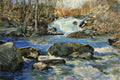 Original art for sale at UGallery.com | The Falls at Boonton by Onelio Marrero | $925 | oil painting | 14' h x 22' w | thumbnail 1