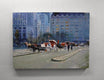 Original art for sale at UGallery.com | The Plaza before the Snowfall by Onelio Marrero | $1,100 | oil painting | 18.25' h x 24.25' w | thumbnail 3