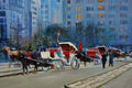 Original art for sale at UGallery.com | The Plaza before the Snowfall by Onelio Marrero | $1,100 | oil painting | 18.25' h x 24.25' w | thumbnail 4