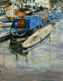 oil painting by Onelio Marrero titled The Quay, Waterford