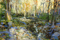 Original art for sale at UGallery.com | Under The Pin Oaks by Onelio Marrero | $900 | oil painting | 14' h x 18' w | thumbnail 4