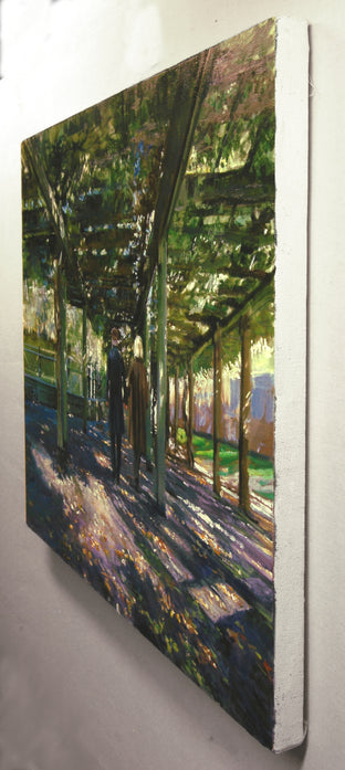 Walking under the Wisteria Pergola by Onelio Marrero |  Side View of Artwork 