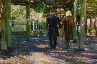 Walking under the Wisteria Pergola by Onelio Marrero |   Closeup View of Artwork 