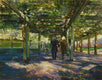 Original art for sale at UGallery.com | Walking under the Wisteria Pergola by Onelio Marrero | $1,800 | oil painting | 24' h x 30' w | thumbnail 1
