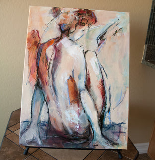 Original art for sale at UGallery.com | On the Edge by Sharon Sieben | $725 | acrylic painting | 24' h x 18' w | photo 3