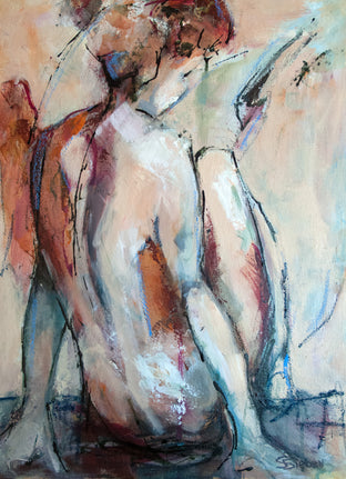 Original art for sale at UGallery.com | On the Edge by Sharon Sieben | $725 | acrylic painting | 24' h x 18' w | photo 1