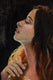 Original art for sale at UGallery.com | The Orange Dress by Gary Leonard | $3,000 | oil painting | 48' h x 24' w | thumbnail 3