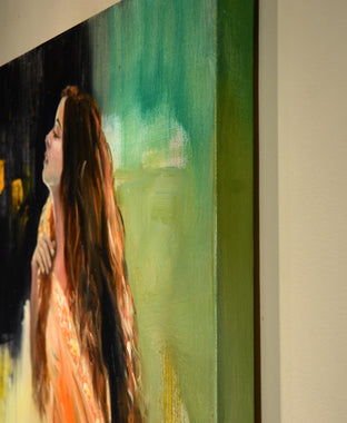 The Orange Dress by Gary Leonard |  Side View of Artwork 