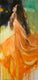 Original art for sale at UGallery.com | The Orange Dress by Gary Leonard | $3,000 | oil painting | 48' h x 24' w | thumbnail 1