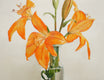 Original art for sale at UGallery.com | Orange Lily by Nicole Lamothe | $600 | oil painting | 14' h x 12' w | thumbnail 4