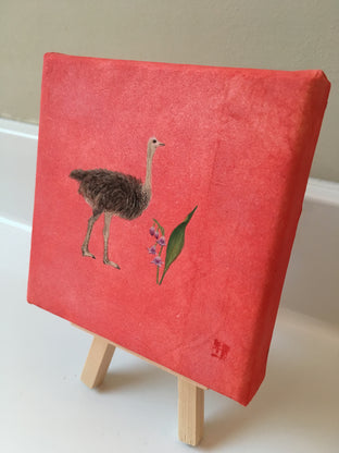 Original art for sale at UGallery.com | Ostrich by Heejin Sutton | $75 | mixed media artwork | 4' h x 4' w | photo 2