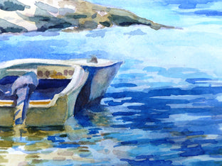 Oyster Farm Boats at Tomales Bay by Catherine McCargar |   Closeup View of Artwork 