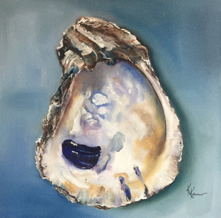 Original art for sale at UGallery.com | Oyster Shell I by Kristine Kainer | $1,400 | oil painting | 20' h x 20' w | photo 2