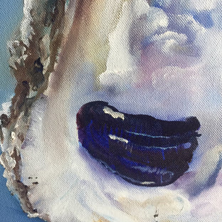 Original art for sale at UGallery.com | Oyster Shell I by Kristine Kainer | $1,400 | oil painting | 20' h x 20' w | photo 1