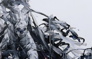 Original art for sale at UGallery.com | Lone Star by Shao Yuan Zhang | $6,500 | mixed media artwork | 36' h x 48' w | photo 4