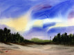 Original art for sale at UGallery.com | Morning High by Posey Gaines | $800 | watercolor painting | 18' h x 24' w | thumbnail 1