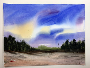 Original art for sale at UGallery.com | Morning High by Posey Gaines | $800 | watercolor painting | 18' h x 24' w | photo 3