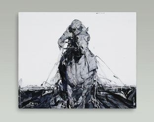 Original art for sale at UGallery.com | Thunder by Shao Yuan Zhang | $6,500 | mixed media artwork | 38' h x 46' w | photo 3