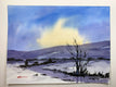 Original art for sale at UGallery.com | Sunrise Winter by Posey Gaines | $800 | watercolor painting | 18' h x 24' w | thumbnail 3