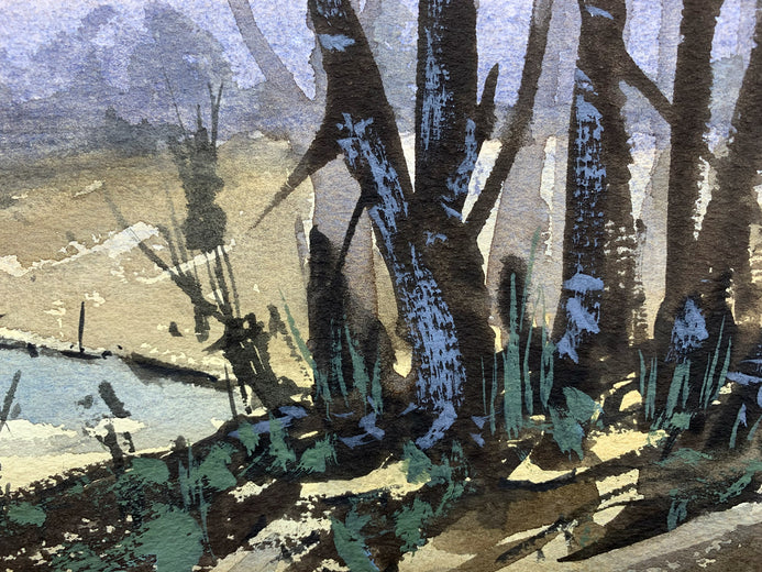 Foggy Morning by Posey Gaines |   Closeup View of Artwork 