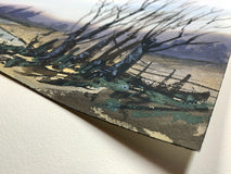 Original art for sale at UGallery.com | Foggy Morning by Posey Gaines | $800 | watercolor painting | 18' h x 24' w | thumbnail 2