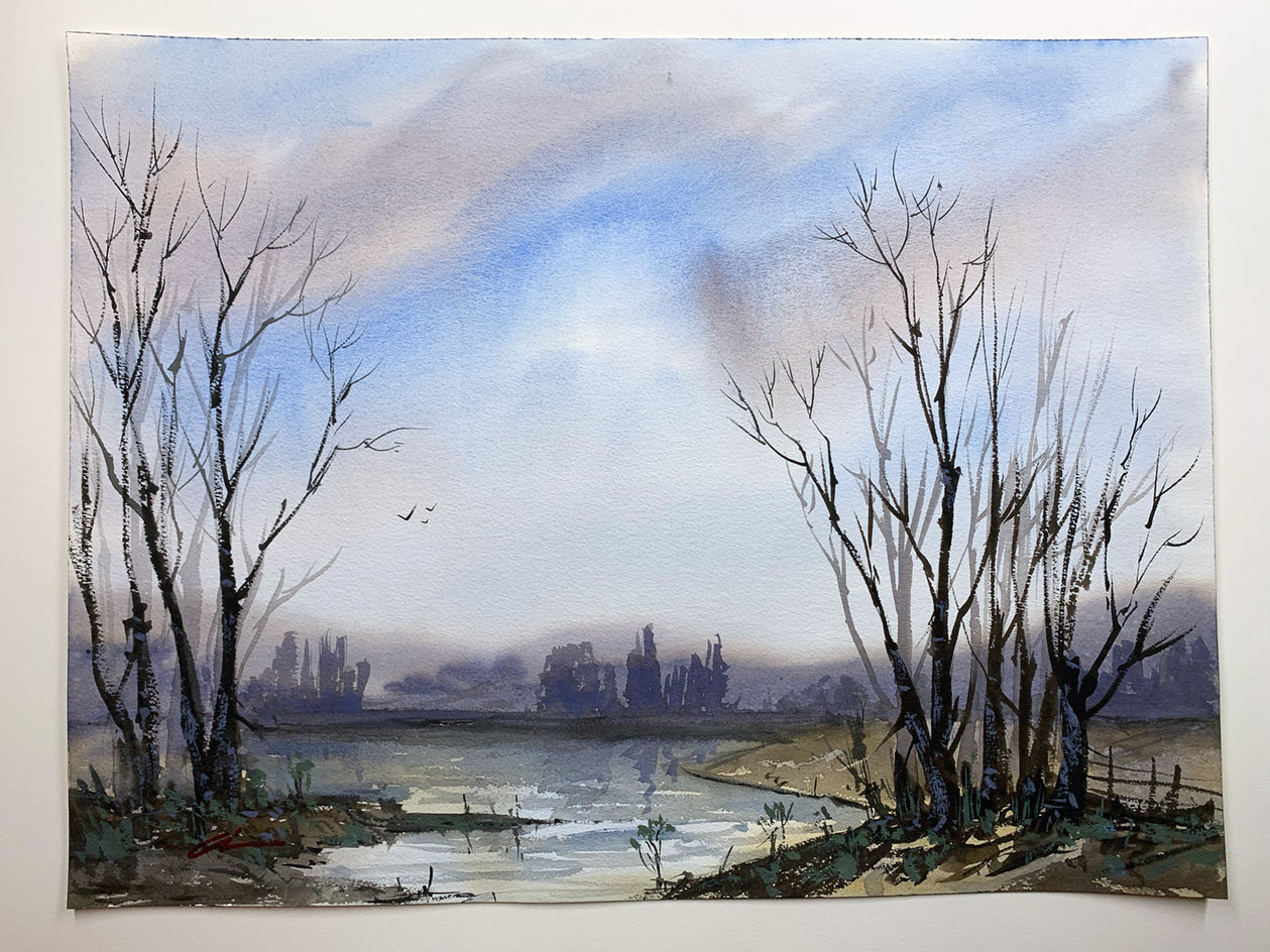 Foggy Morning by Posey Gaines |  Context View of Artwork 