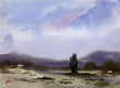 Original art for sale at UGallery.com | Blustery Tuesday by Posey Gaines | $800 | watercolor painting | 18' h x 24' w | thumbnail 1