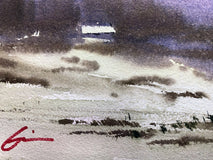 Original art for sale at UGallery.com | Blustery Tuesday by Posey Gaines | $800 | watercolor painting | 18' h x 24' w | thumbnail 2