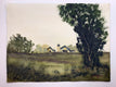 Original art for sale at UGallery.com | Farm Life by Posey Gaines | $800 | watercolor painting | 18' h x 24' w | thumbnail 3