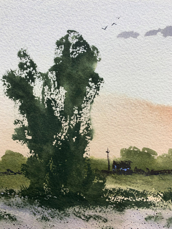 Monday Morning Splendor by Posey Gaines |  Side View of Artwork 