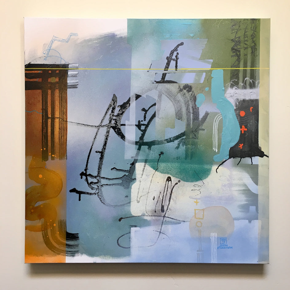 Coffee in Soho by Janine Etherington |  Closeup View of Artwork 