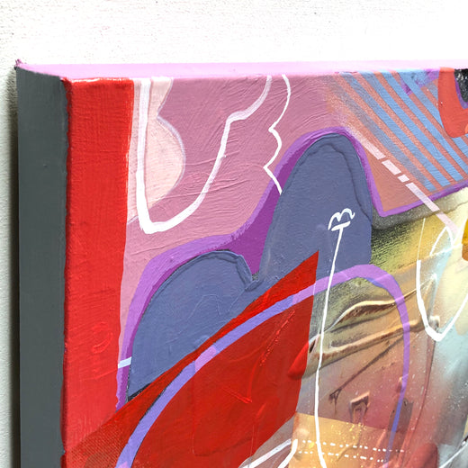 If You Could Keep Me Floating Just for a While by Janine Etherington |  Side View of Artwork 