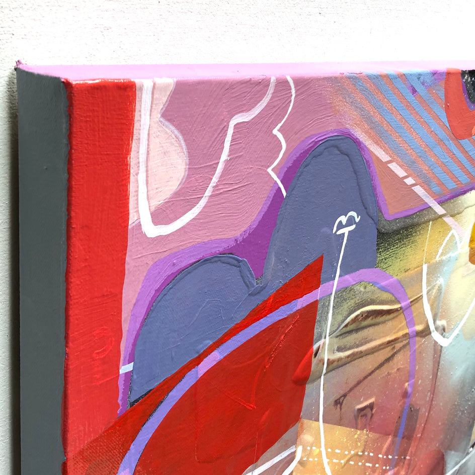 If You Could Keep Me Floating Just for a While by Janine Etherington |  Side View of Artwork 