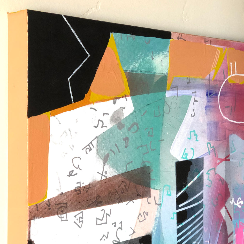 Lost Languages by Janine Etherington |  Side View of Artwork 